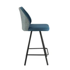 Europea Tabouret Snack (assise +/- 65 Cm)|Tabouret De Bar (assise +/- 80 Cm)*Emma Tabouret snack pivotant bicolore avec pieds en métal