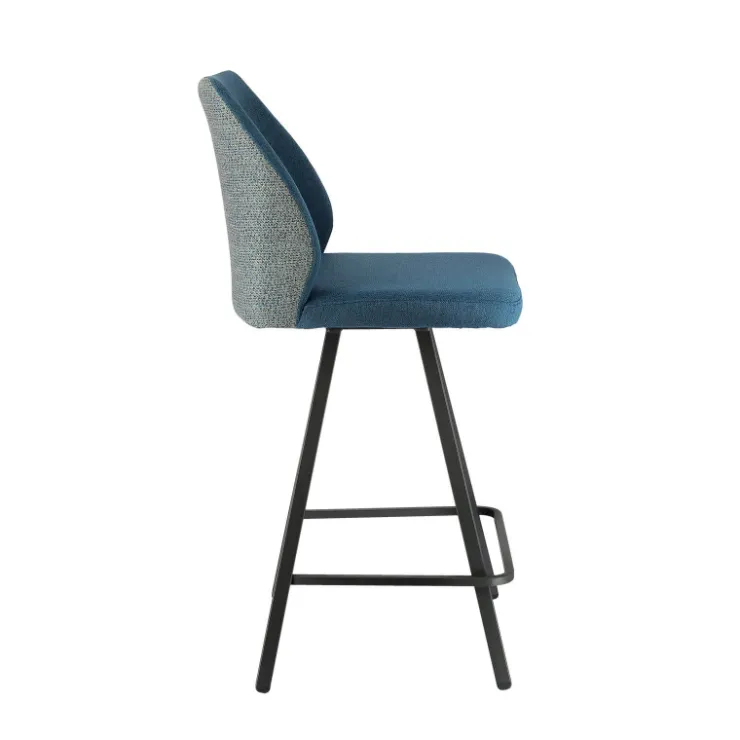 Europea Tabouret Snack (assise +/- 65 Cm)|Tabouret De Bar (assise +/- 80 Cm)*Emma Tabouret snack pivotant bicolore avec pieds en métal