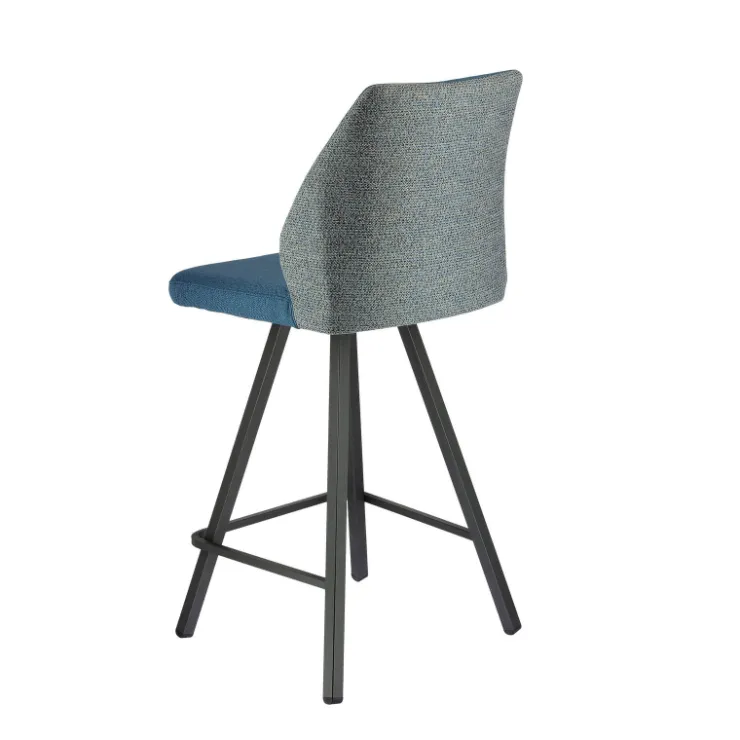 Europea Tabouret Snack (assise +/- 65 Cm)|Tabouret De Bar (assise +/- 80 Cm)*Emma Tabouret snack pivotant bicolore avec pieds en métal