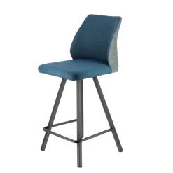 Europea Tabouret Snack (assise +/- 65 Cm)|Tabouret De Bar (assise +/- 80 Cm)*Emma Tabouret snack pivotant bicolore avec pieds en métal