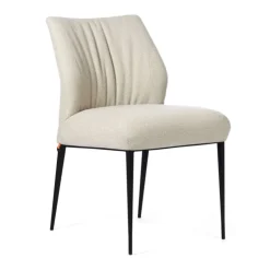 Mobitec Chaise De Salle à Manger*Enora Chaise ® moderne en tissu et pieds en métal