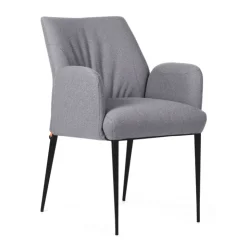 Mobitec Chaise De Salle à Manger|Fauteuil De Salon*Enora ® Fauteuil cocooning en tissu et pieds en métal