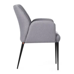 Mobitec Chaise De Salle à Manger|Fauteuil De Salon*Enora ® Fauteuil cocooning en tissu et pieds en métal