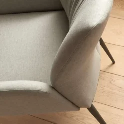 Mobitec Chaise De Salle à Manger|Fauteuil De Salon*Enora ® Fauteuil cocooning en tissu et pieds en métal