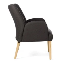 Mobitec Chaise De Salle à Manger|Chaise Salon*Enora ® Fauteuil cocooning en tissu et pieds en bois