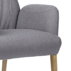 Mobitec Chaise De Salle à Manger|Chaise Salon*Enora ® Fauteuil cocooning en tissu et pieds en bois