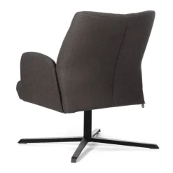 Mobitec Fauteuil De Salon*Enora ® Fauteuil cocooning pivotant en tissu et métal