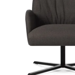 Mobitec Fauteuil De Salon*Enora ® Fauteuil cocooning pivotant en tissu et métal