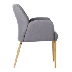 Mobitec Chaise De Salle à Manger|Chaise Salon*Enora® Fauteuil cocooning en tissu et pieds en bois