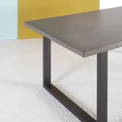 Neoh Table De Salle à Manger*Eternelle Table industrielle française en béton ciré pieds traîneau