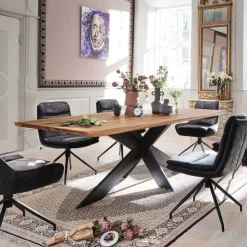 Table De Salle à Manger*ExtrêmeTable design plateau bois massif avec pieds en métal