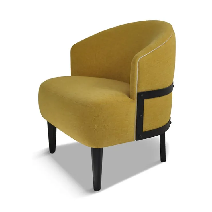 Paget Fauteuil De Salon*Factory Fauteuil vintage en tissu fabriqué en France