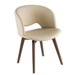 Peressini Chaise De Cuisine|Chaise De Salle à Manger*Fashion Fauteuil moderne en synthétique et bois