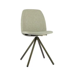 Perfecta Chaise De Salle à Manger|Chaise De Bureau*Figaro 2 Chaise moderne pivotante en tissu et pieds métal