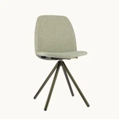 Perfecta Chaise De Salle à Manger|Chaise De Bureau*Figaro 2 Chaise moderne pivotante en tissu et pieds métal