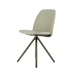Perfecta Chaise De Salle à Manger|Chaise De Bureau*Figaro 2 Chaise moderne pivotante en tissu et pieds métal