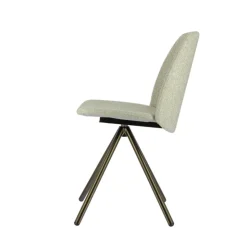 Perfecta Chaise De Salle à Manger|Chaise De Bureau*Figaro 2 Chaise moderne pivotante en tissu et pieds métal