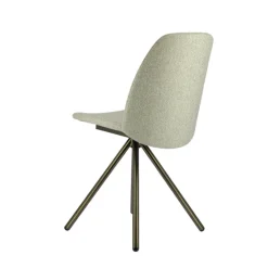 Perfecta Chaise De Salle à Manger|Chaise De Bureau*Figaro 2 Chaise moderne pivotante en tissu et pieds métal