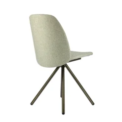 Perfecta Chaise De Salle à Manger|Chaise De Bureau*Figaro 2 Chaise moderne pivotante en tissu et pieds métal