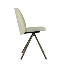 Perfecta Chaise De Salle à Manger|Chaise De Bureau*Figaro 2 Chaise moderne pivotante en tissu et pieds métal