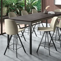 Perfecta Tabouret Snack (assise +/- 65 Cm)|Tabouret De Bar (assise +/- 80 Cm)*Figaro Tabouret snack pivotant en tissu de fabrication belge