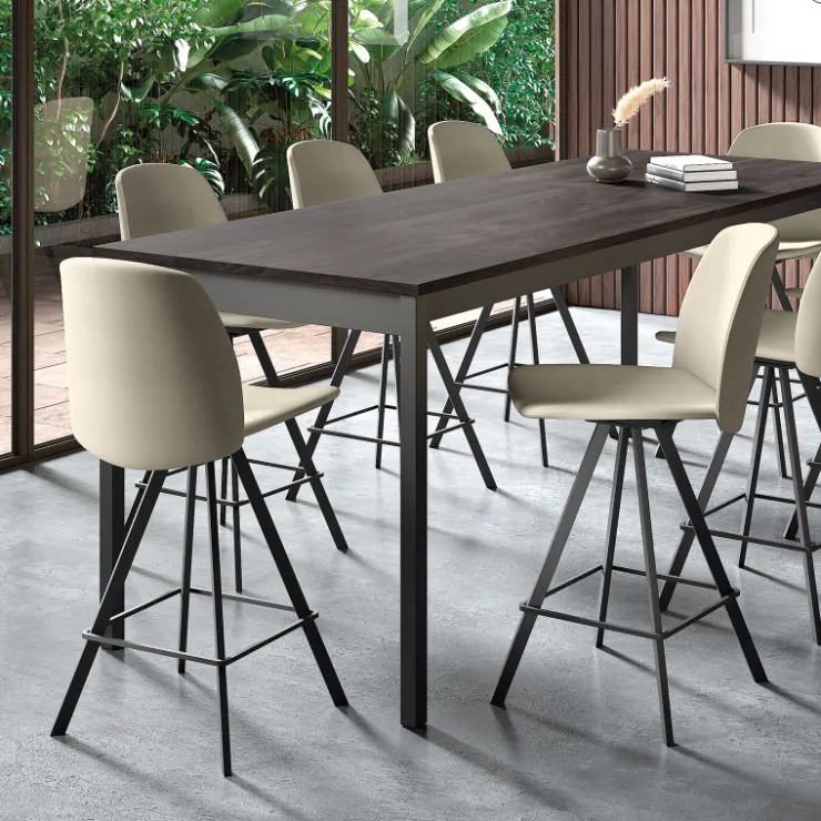 Perfecta Tabouret Snack (assise +/- 65 Cm)|Tabouret De Bar (assise +/- 80 Cm)*Figaro Tabouret snack pivotant en tissu de fabrication belge