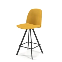 Perfecta Tabouret Snack (assise +/- 65 Cm)|Tabouret De Bar (assise +/- 80 Cm)*Fiona Tabouret snack moderne en tissu fabriqué en Belgique