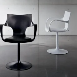 Sovet Italia Chaise De Cuisine|Chaise De Salle à Manger*Flûte Sovet® Chaise design pivotante avec accoudoirs