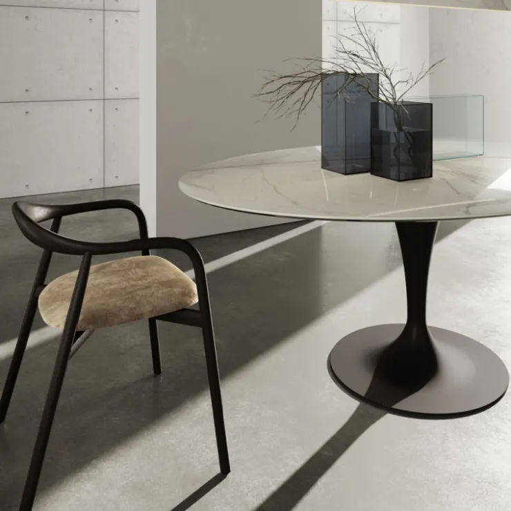 Sovet Italia Table De Salle à Manger*Flûte Sovet® Table ovale design en céramique