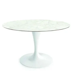 Sovet Italia Table De Salle à Manger*Flûte Sovet® Table ronde design en céramique avec pied central