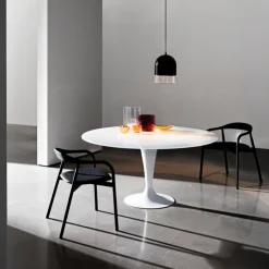 Sovet Italia Table De Salle à Manger*Flûte Sovet® Table ronde design en verre