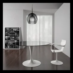 Sovet Italia Table De Salle à Manger*Flûte Sovet® Table ronde design en verre