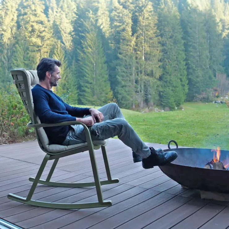 Chaise De Jardin|Fauteuil De Jardin*Folio Rocking chair design extérieur réglable en polypropylène