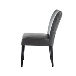 Sessio Chaise De Cuisine|Chaise De Salle à Manger*Fritz diamant Chaise avec dos matelassé en synthétique et pieds en bois