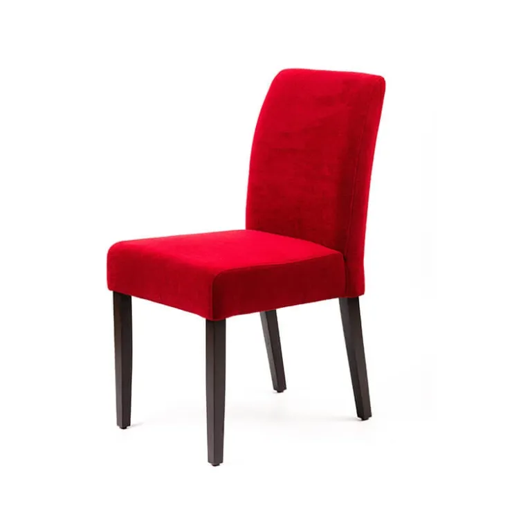Sessio Chaise De Salle à Manger|Chaise Salon*Fritz line Chaise contemporaine avec dos matelassé en tissu et pieds en bois
