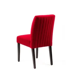 Sessio Chaise De Salle à Manger|Chaise Salon*Fritz line Chaise contemporaine avec dos matelassé en tissu et pieds en bois