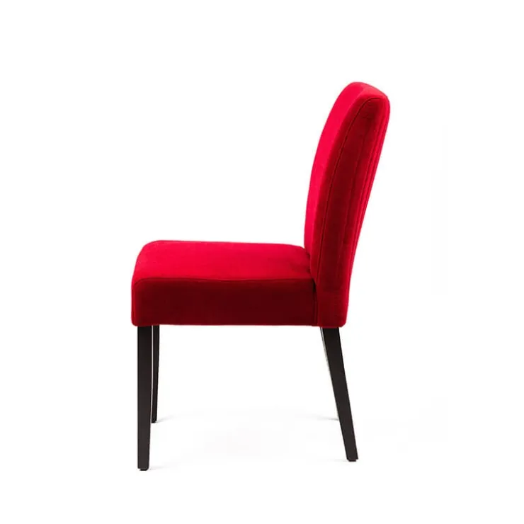 Sessio Chaise De Salle à Manger|Chaise Salon*Fritz line Chaise contemporaine avec dos matelassé en tissu et pieds en bois