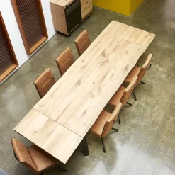 Couture Table De Salle à Manger*Fusion Table design industriel extensible pieds en X