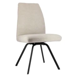 Chaise De Salle à Manger|Chaise De Bureau*Gabin Chaise confortable en tissu avec dossier inclinable et pieds en métal