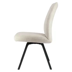 Chaise De Salle à Manger|Chaise De Bureau*Gabin Chaise confortable en tissu avec dossier inclinable et pieds en métal