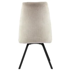 Chaise De Salle à Manger|Chaise De Bureau*Gabin Chaise confortable en tissu avec dossier inclinable et pieds en métal