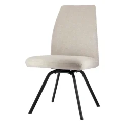 Chaise De Salle à Manger|Chaise De Bureau*Gabin Chaise confortable en tissu avec dossier inclinable et pieds en métal
