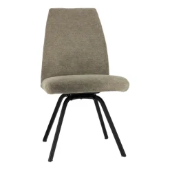 Chaise De Salle à Manger|Chaise De Bureau*Gabin Chaise confortable en tissu avec dossier inclinable et pieds en métal