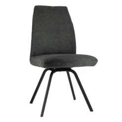 Chaise De Salle à Manger|Chaise De Bureau*Gabin Chaise confortable en tissu avec dossier inclinable et pieds en métal