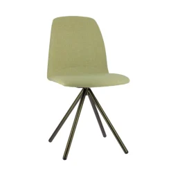 Perfecta Chaise De Salle à Manger|Chaise De Bureau*Genua Chaise moderne pivotante en tissu et pieds métal