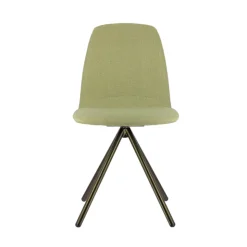 Perfecta Chaise De Salle à Manger|Chaise De Bureau*Genua Chaise moderne pivotante en tissu et pieds métal
