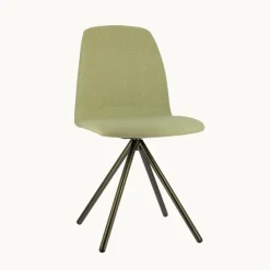 Perfecta Chaise De Salle à Manger|Chaise De Bureau*Genua Chaise moderne pivotante en tissu et pieds métal