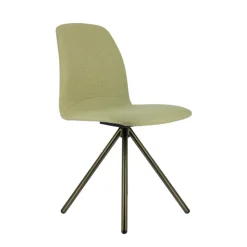 Perfecta Chaise De Salle à Manger|Chaise De Bureau*Genua Chaise moderne pivotante en tissu et pieds métal