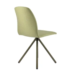Perfecta Chaise De Salle à Manger|Chaise De Bureau*Genua Chaise moderne pivotante en tissu et pieds métal