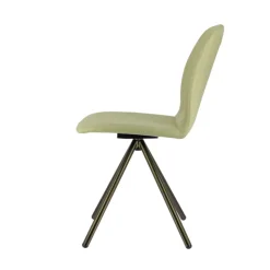 Perfecta Chaise De Salle à Manger|Chaise De Bureau*Genua Chaise moderne pivotante en tissu et pieds métal